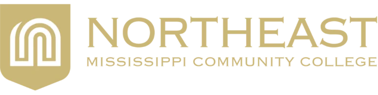 Northeast Mississippi Community College white logo